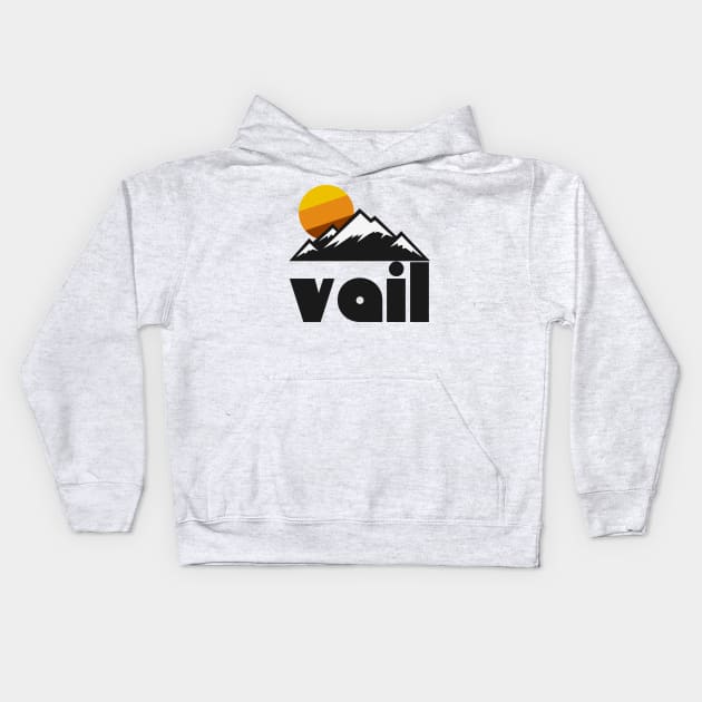 Retro Vail Colorado ))(( Tourist Souvenir Travel Design Kids Hoodie by darklordpug